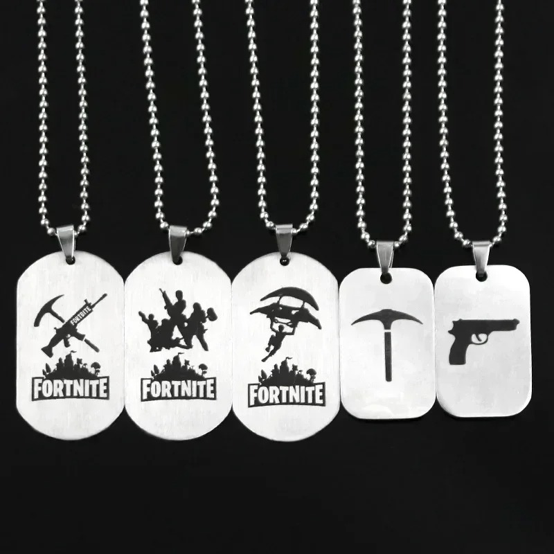 Anime Pendant Necklace - Game Fortnite Anime Necklace Stainless Steel