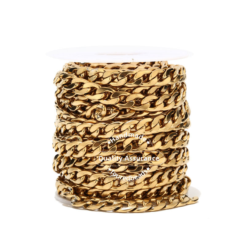 Cuban Link Chain 12Mm - 1m Gold Tone 12mm Width Heavy