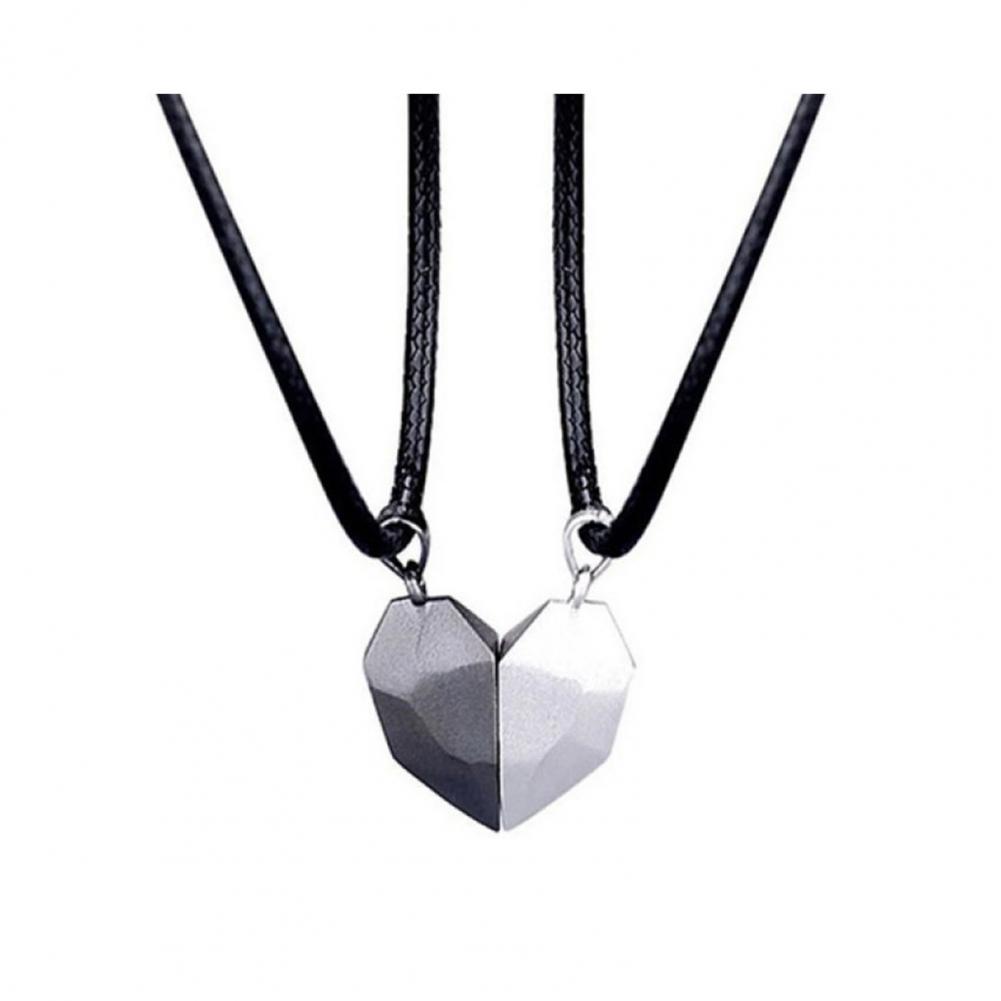 Magnetic Couple Matching Necklaces - Heart Pendant Necklace Couple Matching Necklace