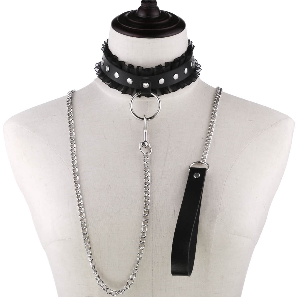Sexy Lace Spiked Choker Punk C - Goth Punk Spike Choker 评论和价格