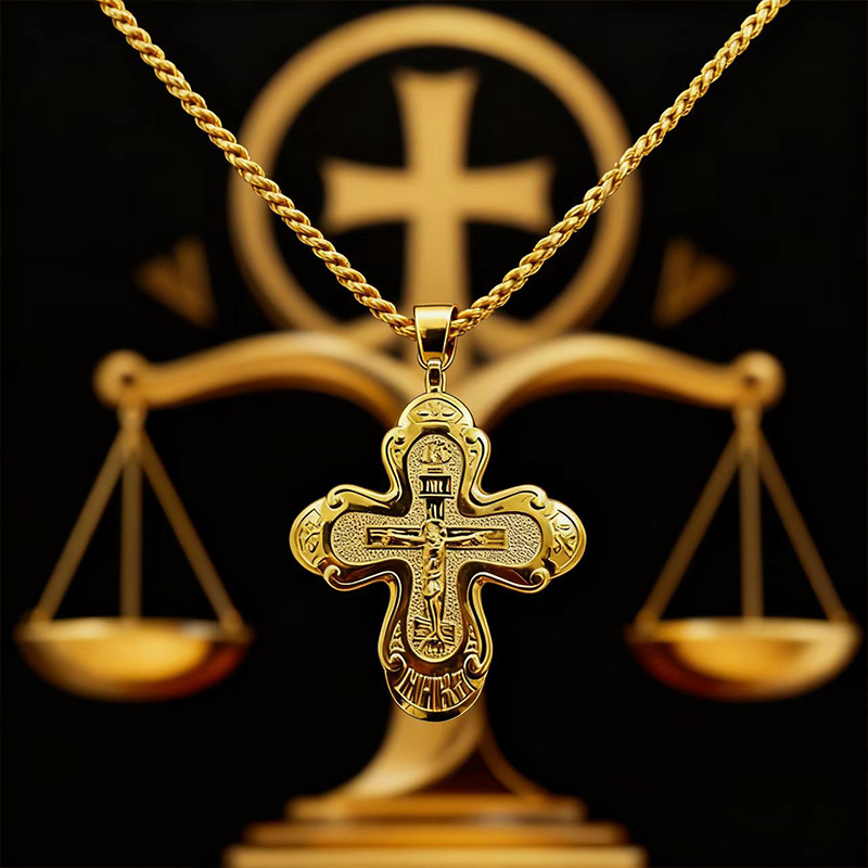 New 2026 Orthodox Pectoral Cro - Cross Pendant Necklace Gold 评论和价格