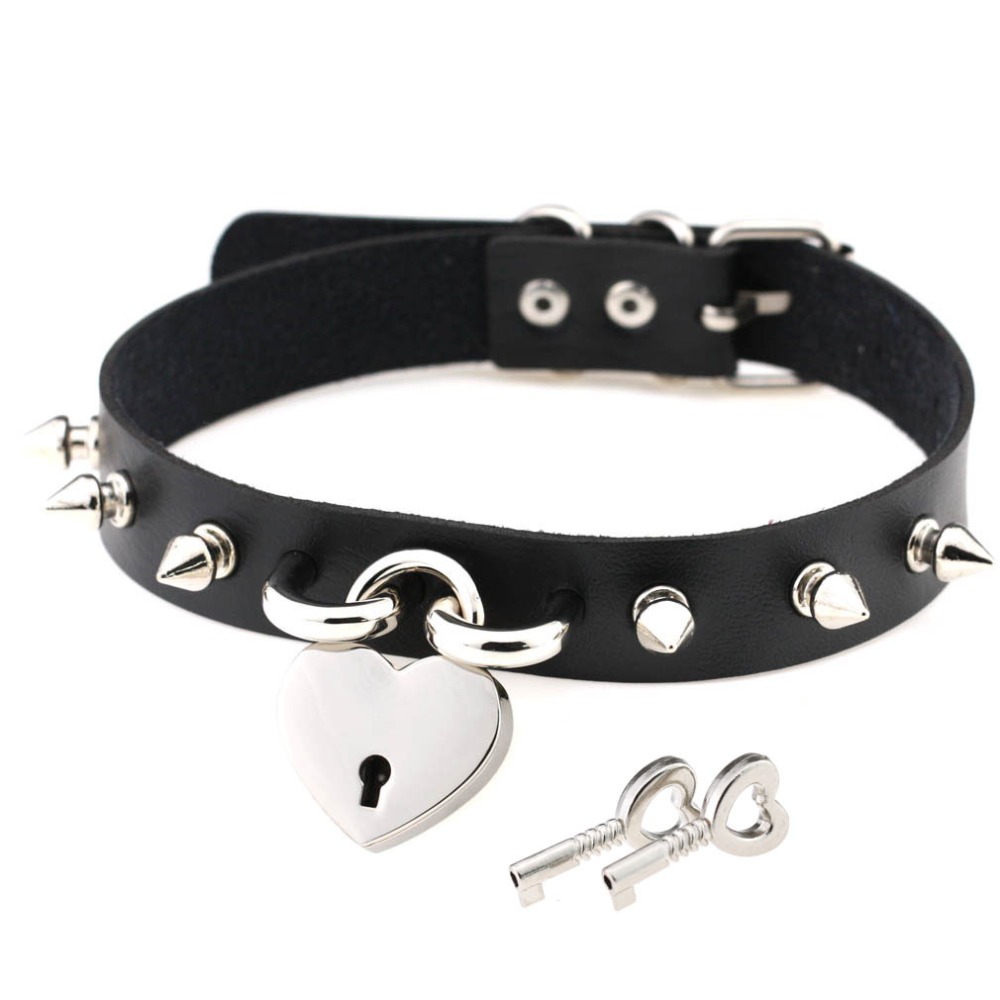 Punk Spike Choker Necklaces fo - Goth Punk Spike Choker 评论和价格
