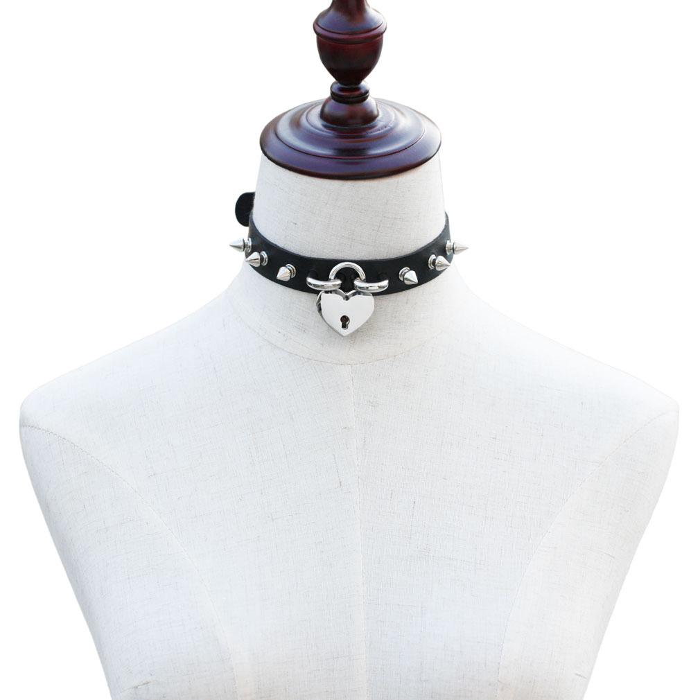 Punk Spike Choker Necklaces fo - Goth Punk Spike Choker 评论和价格