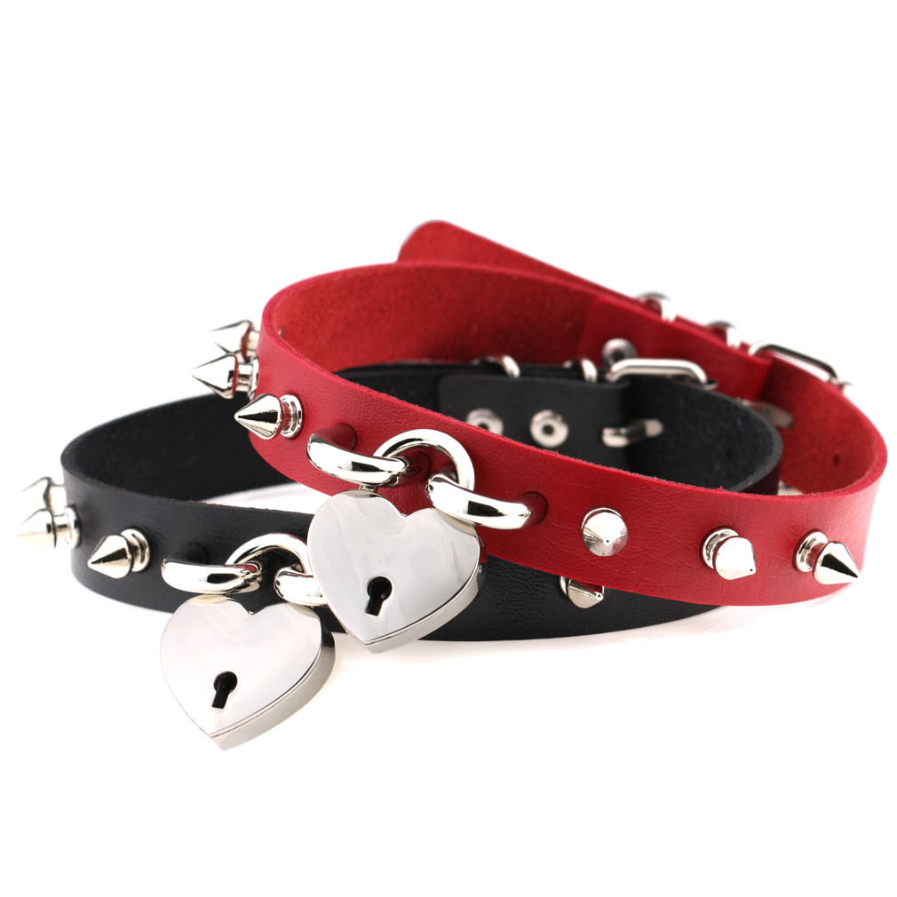 Punk Spike Choker Necklaces fo - Goth Punk Spike Choker 评论和价格