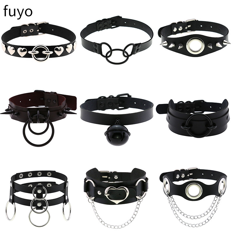 Punk Bells Black Spike Choker  - Goth Punk Spike Choker 评论和价格