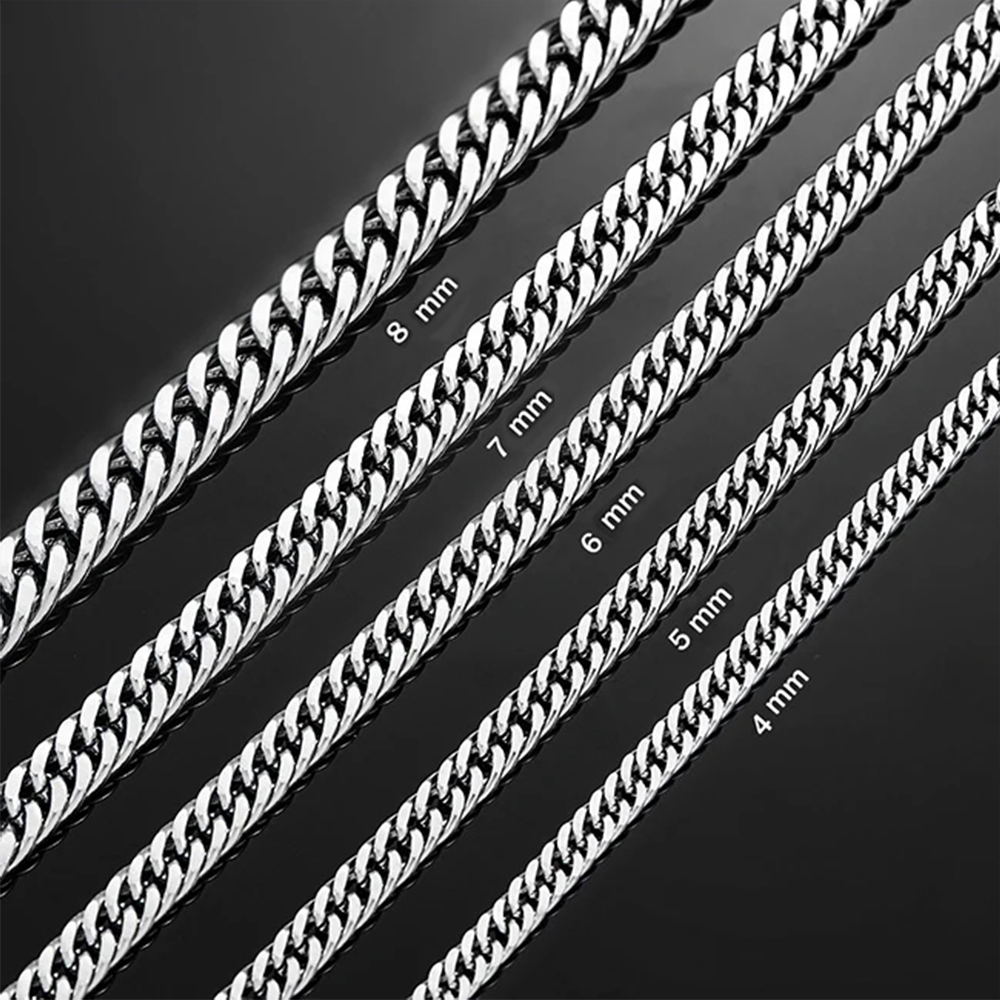 HIYEE 3mm/4mm/5mm/6mm/7mm/8mm  - Cuban Link Chain 12Mm 评论和价格