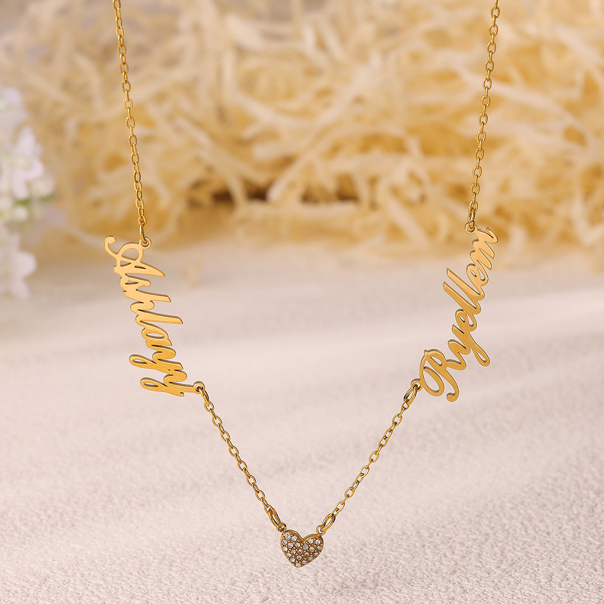 Custom Two Name Necklace For W - Custom Name Necklace Stainless Steel 评论和价格