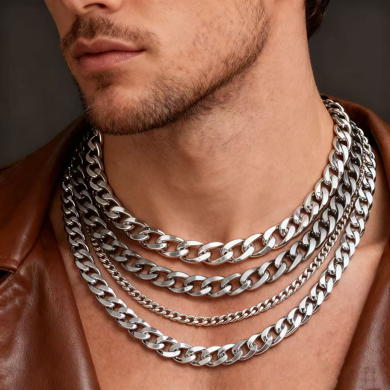 HNSP 3-12MM Stainless Steel Cu - Cuban Link Chain 12Mm 评论和价格