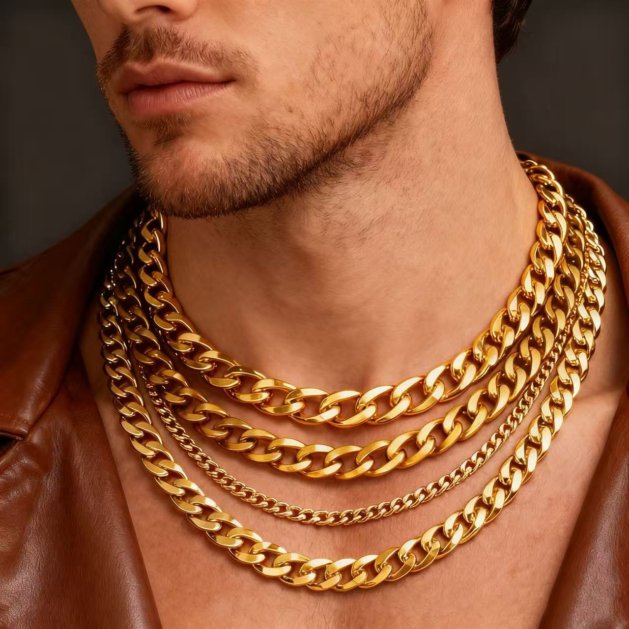 HNSP 3-12MM Stainless Steel Cu - Cuban Link Chain 12Mm 评论和价格
