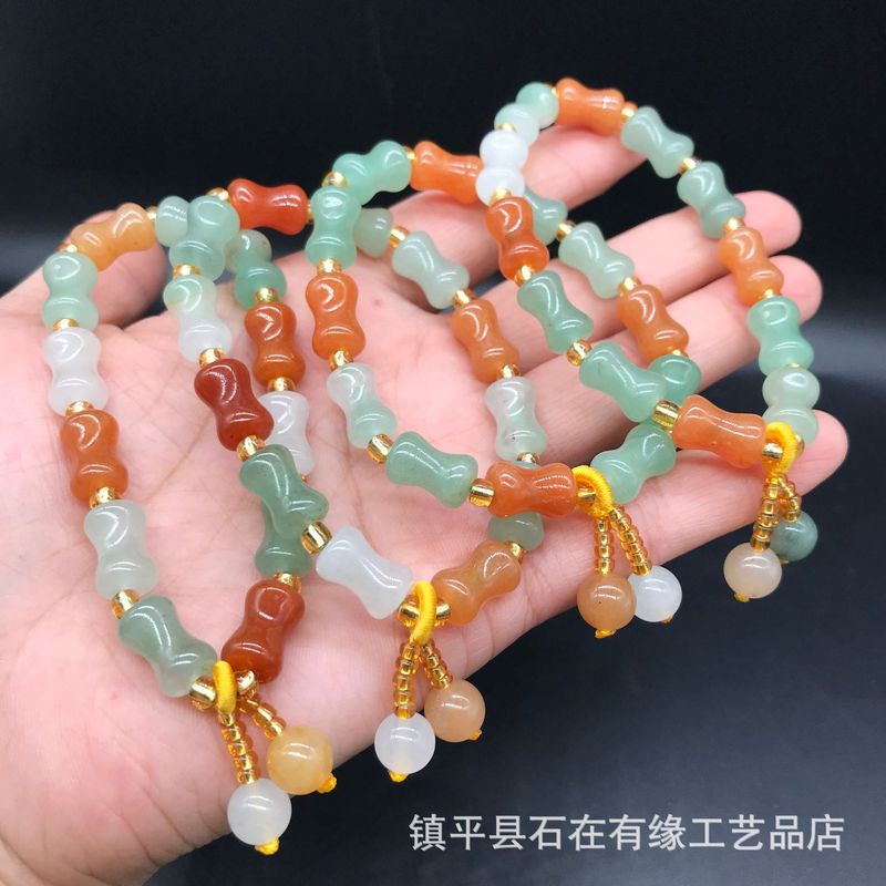 Natural Aventurine Bamboo , Go - Bracelets 评论和价格
