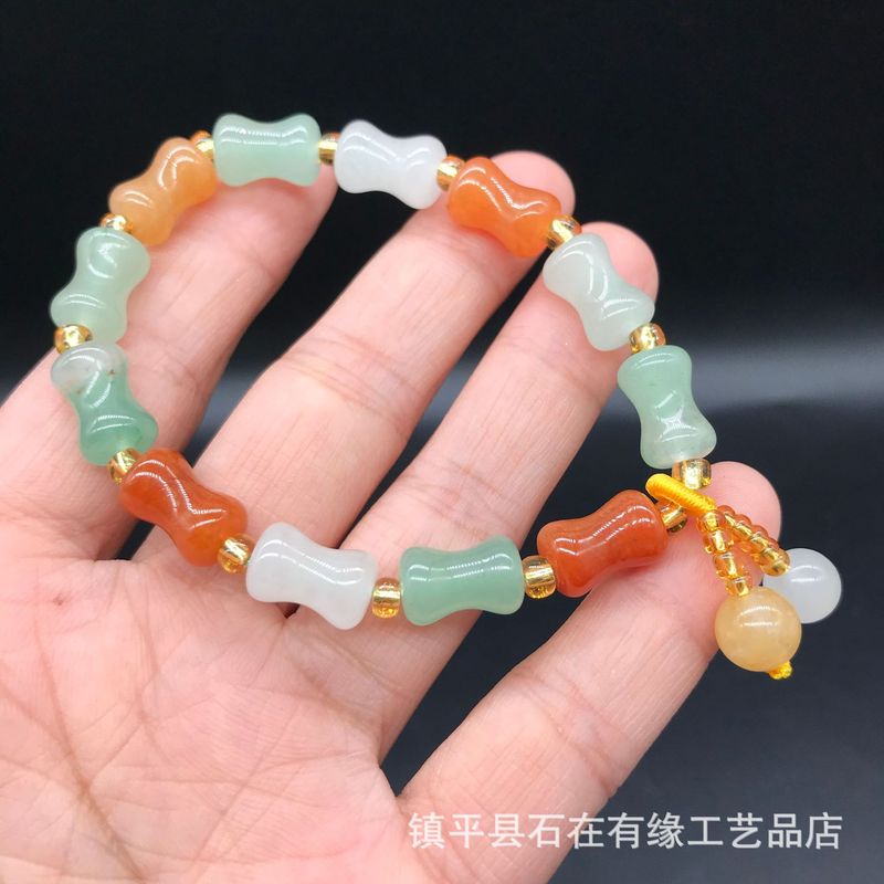 Natural Aventurine Bamboo , Go - Bracelets 评论和价格