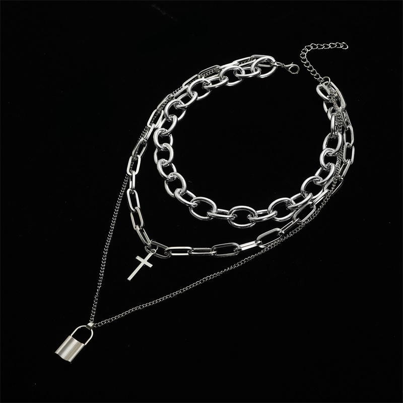 FNQUFUJ Layered grunge aesthet - Layered Pendant Necklace Aesthetic 评论和价格
