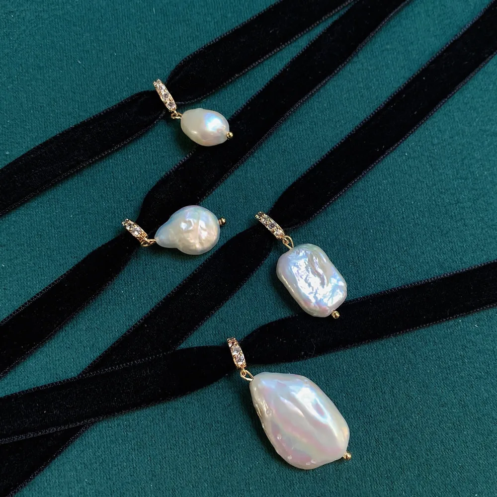 Black Velvet Ribbon Choker Irr - Pearl Choker Necklace Vintage 评论和价格