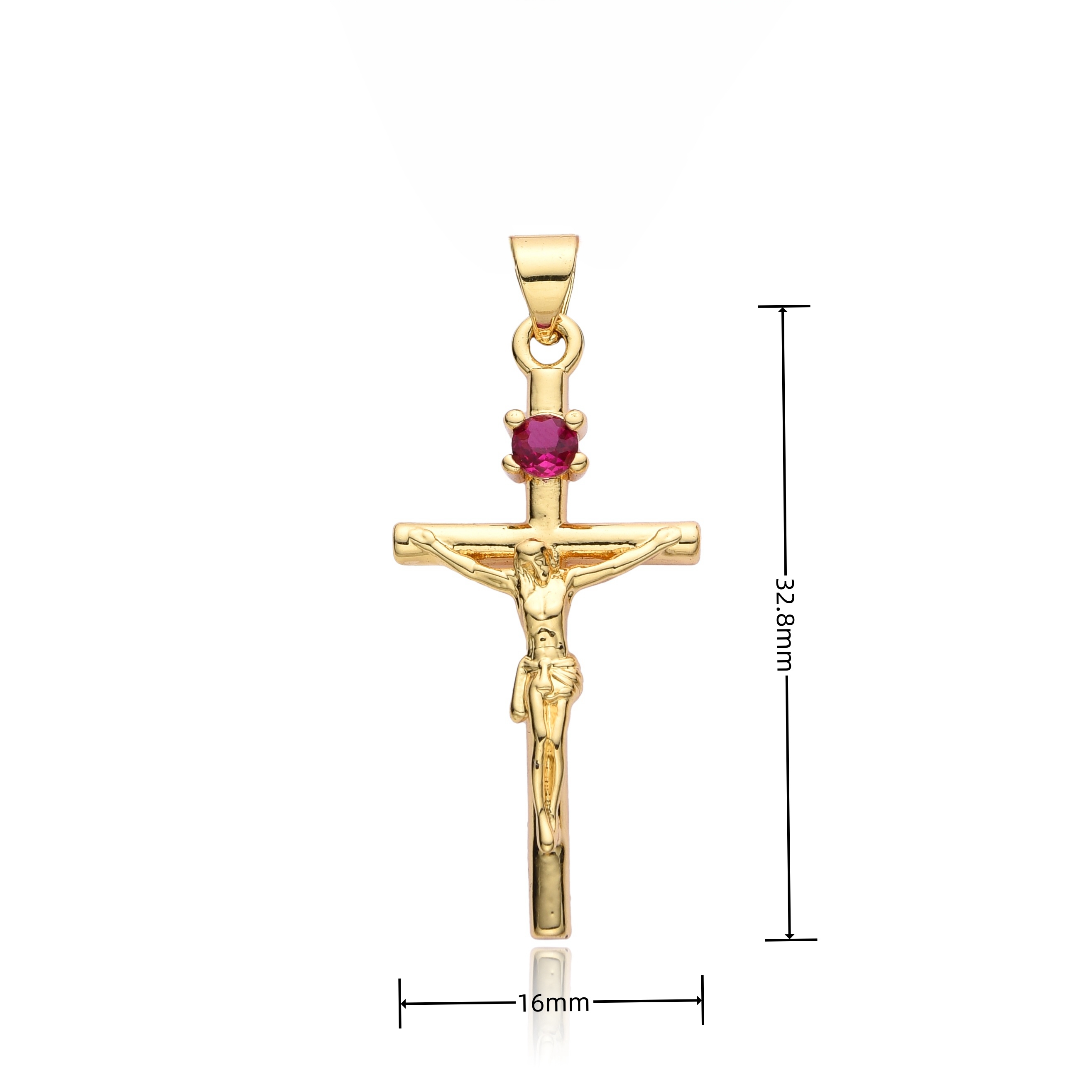 Fashion Micro-inlaid Zircon Cr - Cross Pendant Necklace Gold 评论和价格