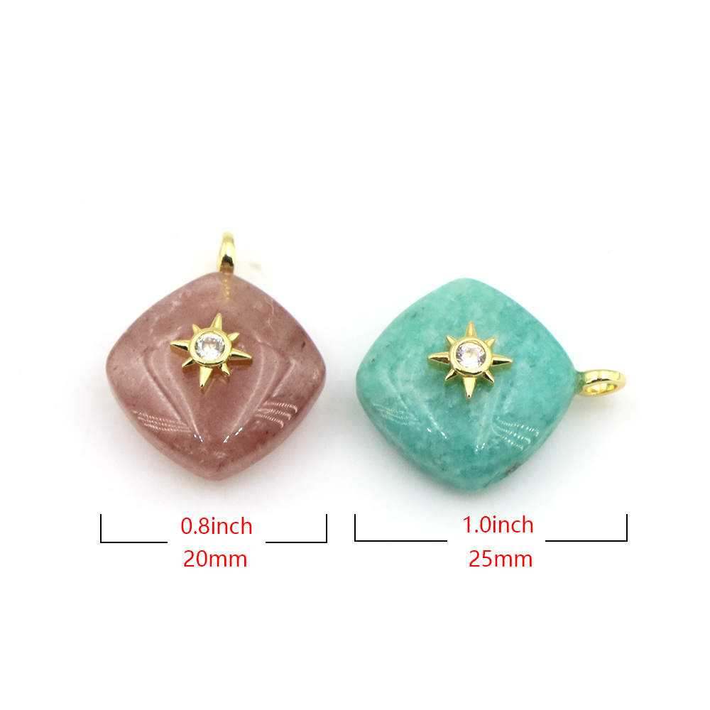 Geometric Shape Crystal Natura - Crystal Pendant Necklace Natural Stone 评论和价格