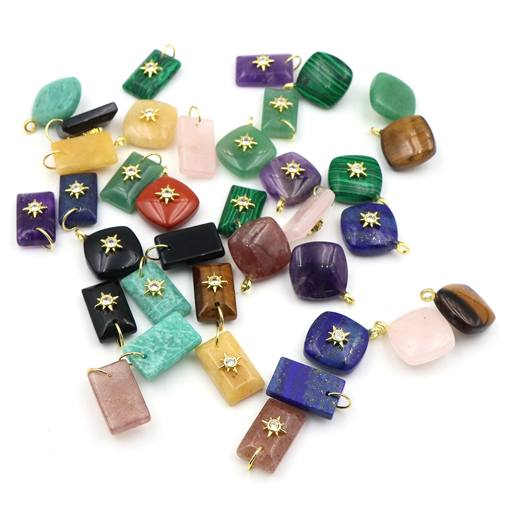 Geometric Shape Crystal Natura - Crystal Pendant Necklace Natural Stone 评论和价格