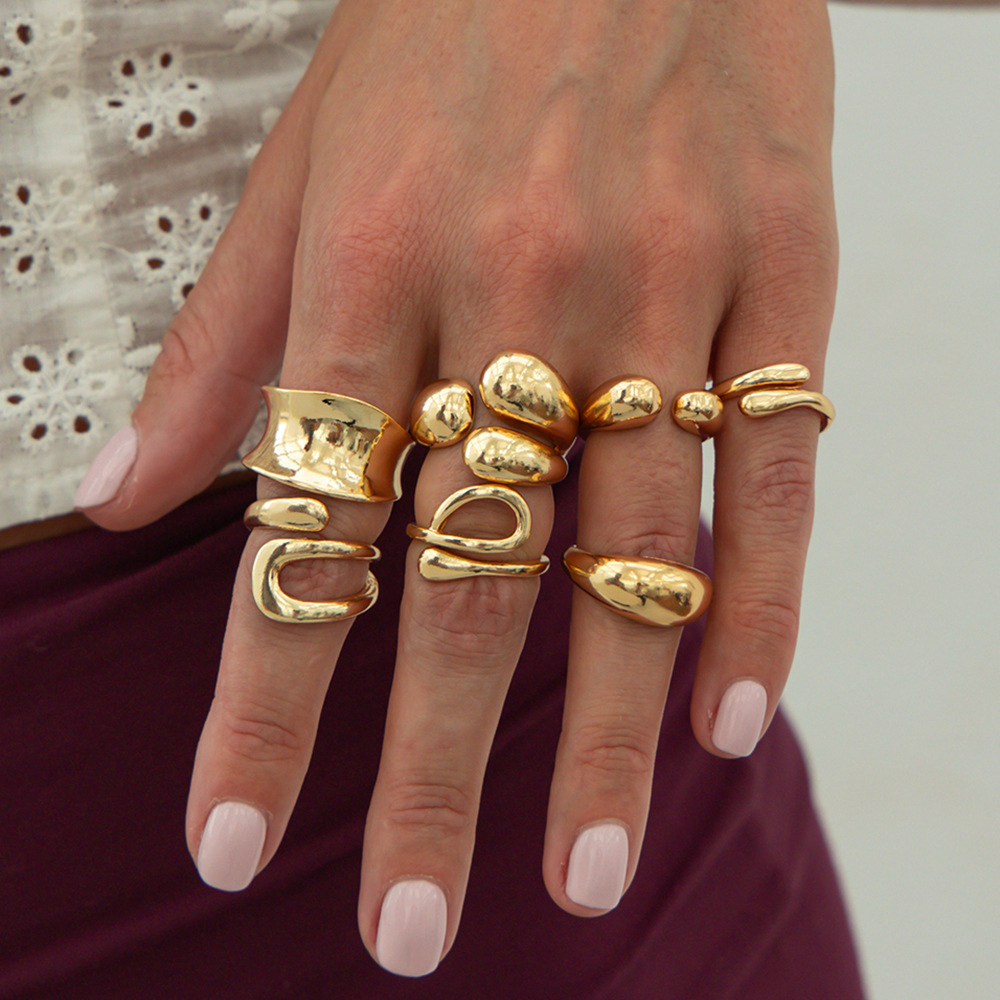 DIEZI One Set Fashion Hollow G - Vintage Punk Knuckle Rings Set 评论和价格