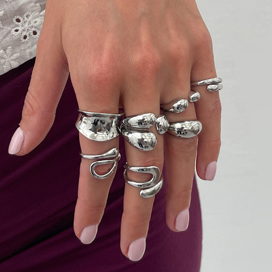 DIEZI One Set Fashion Hollow G - Vintage Punk Knuckle Rings Set 评论和价格