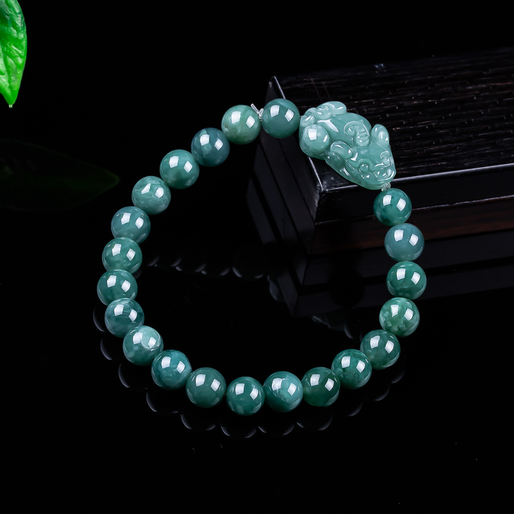 Natural Burmese Jadeite Pixiu  - Bracelets 评论和价格