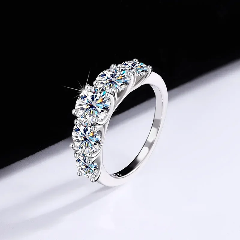Luxury 18K White Gold Wedding  - Moissanite Engagement Ring 1 Carat 评论和价格