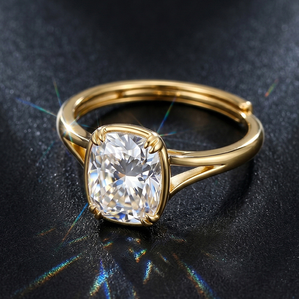S925 Sterling Silver 1 Carat S - Moissanite Engagement Ring 1 Carat 评论和价格