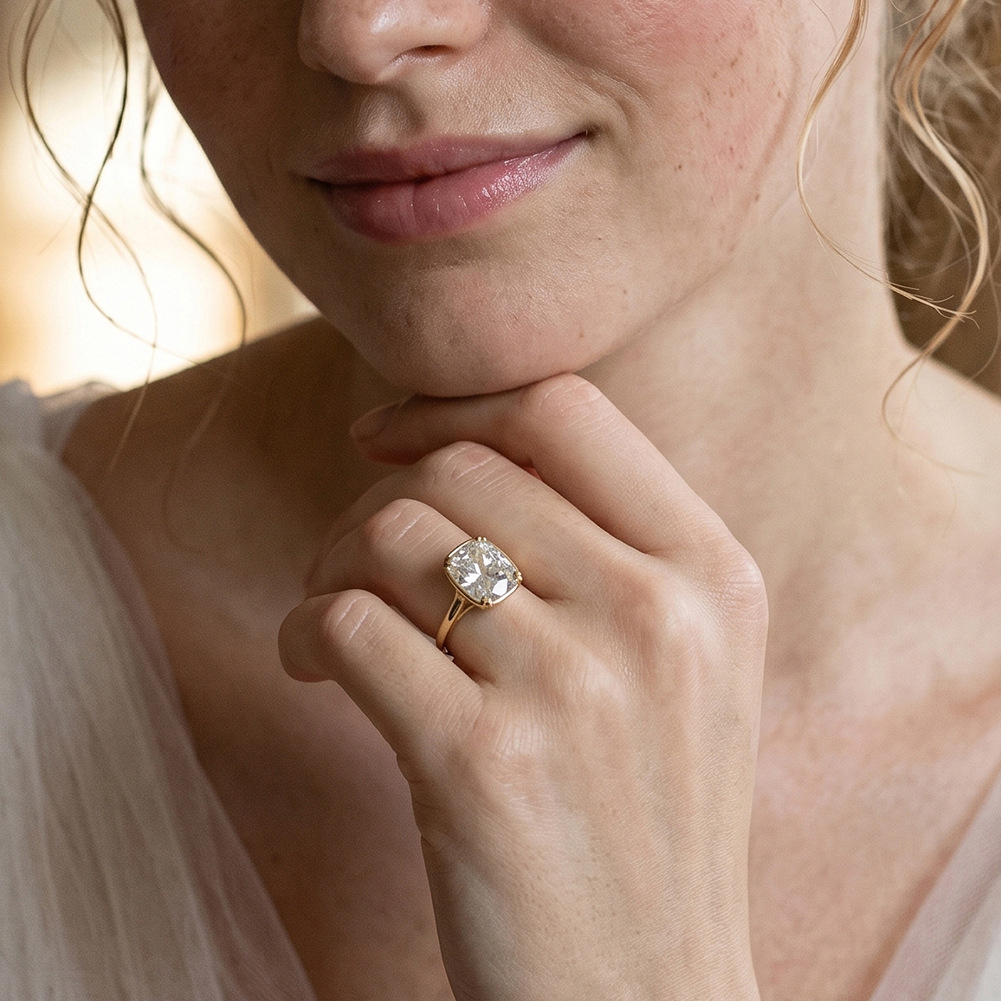 S925 Sterling Silver 1 Carat S - Moissanite Engagement Ring 1 Carat 评论和价格