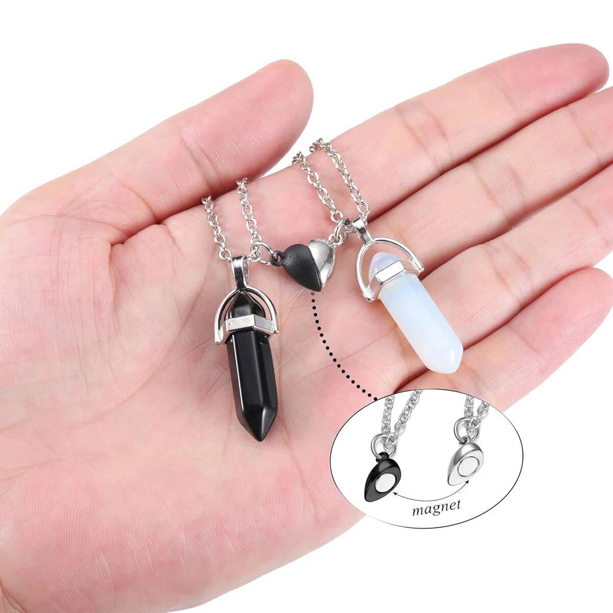 Crystal Friendship Matching Co - Magnetic Couple Matching Necklaces 评论和价格