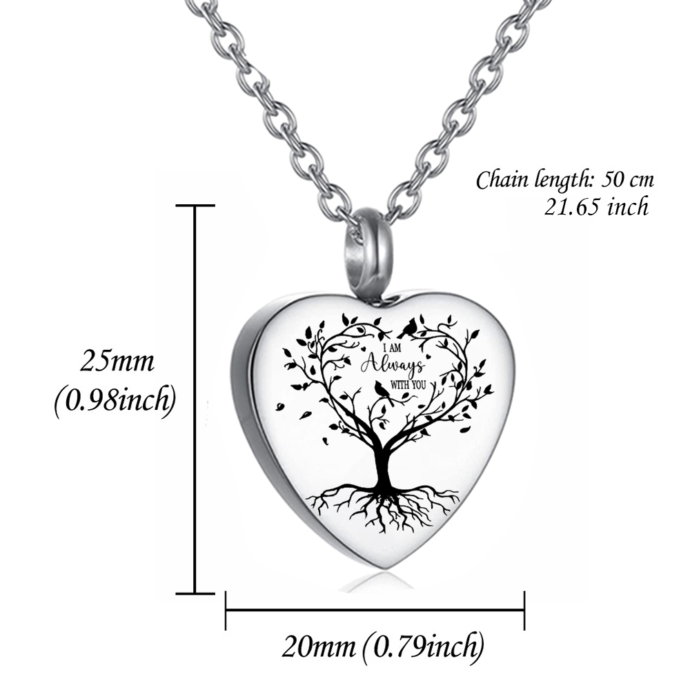 3 Styles Stainless Steel Urn N - Heart Locket Necklace Photo 评论和价格