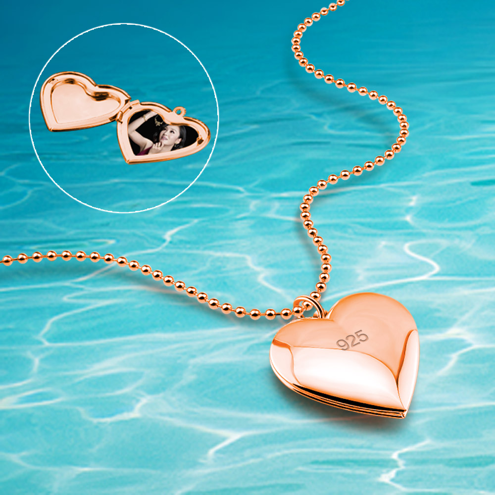 Eternal Love Heart Choker 925  - Heart Locket Necklace Photo 评论和价格