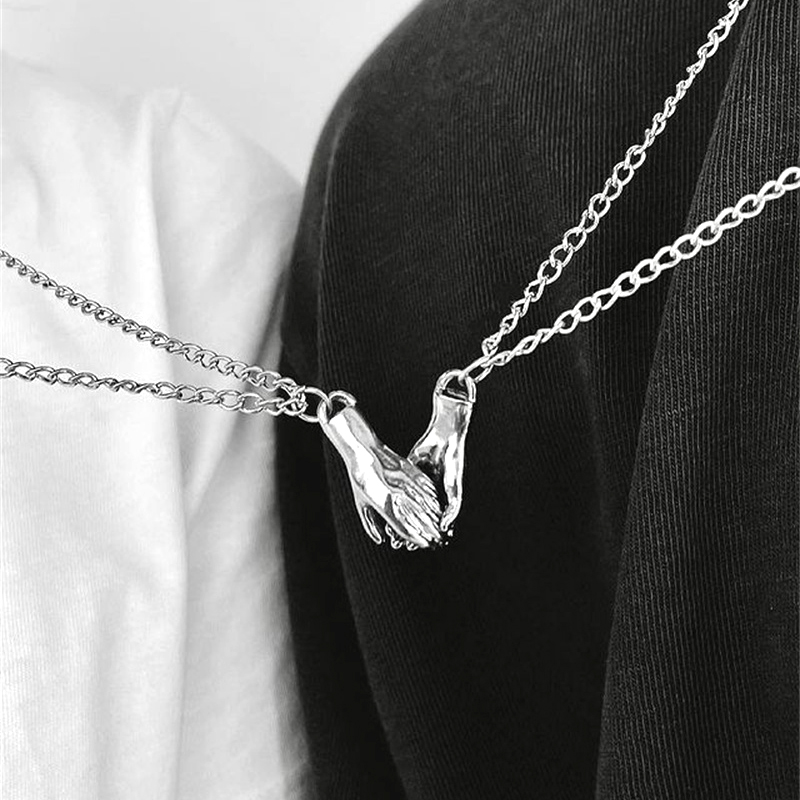 2Pcs/Set Couple Matching Neckl - Magnetic Couple Matching Necklaces 评论和价格