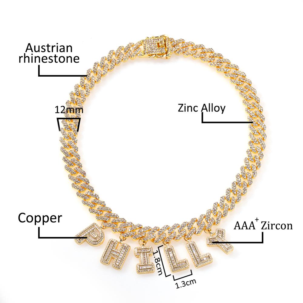 UWIN DIY Baguettecz Letter Nec - Cuban Link Chain 12Mm 评论和价格