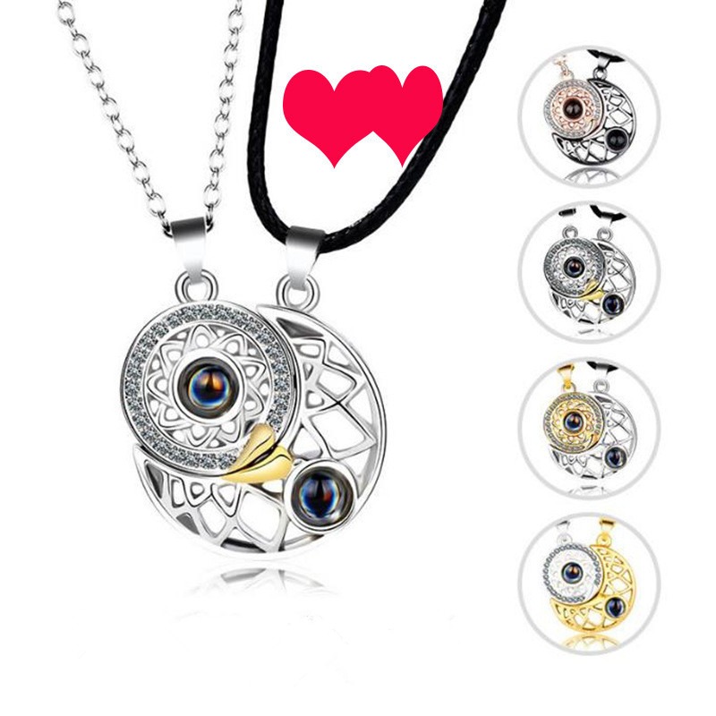 1 Pair Magnetic Couple Matchin - Magnetic Couple Matching Necklaces 评论和价格