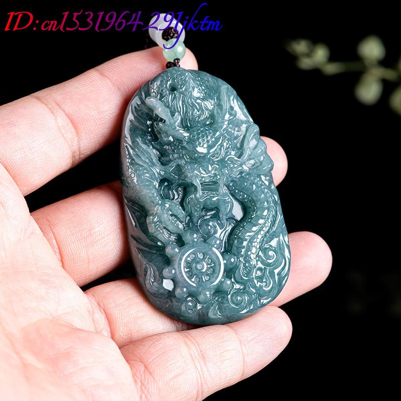 Burmese Jadeite Dragon Pendant - Necklaces 评论和价格