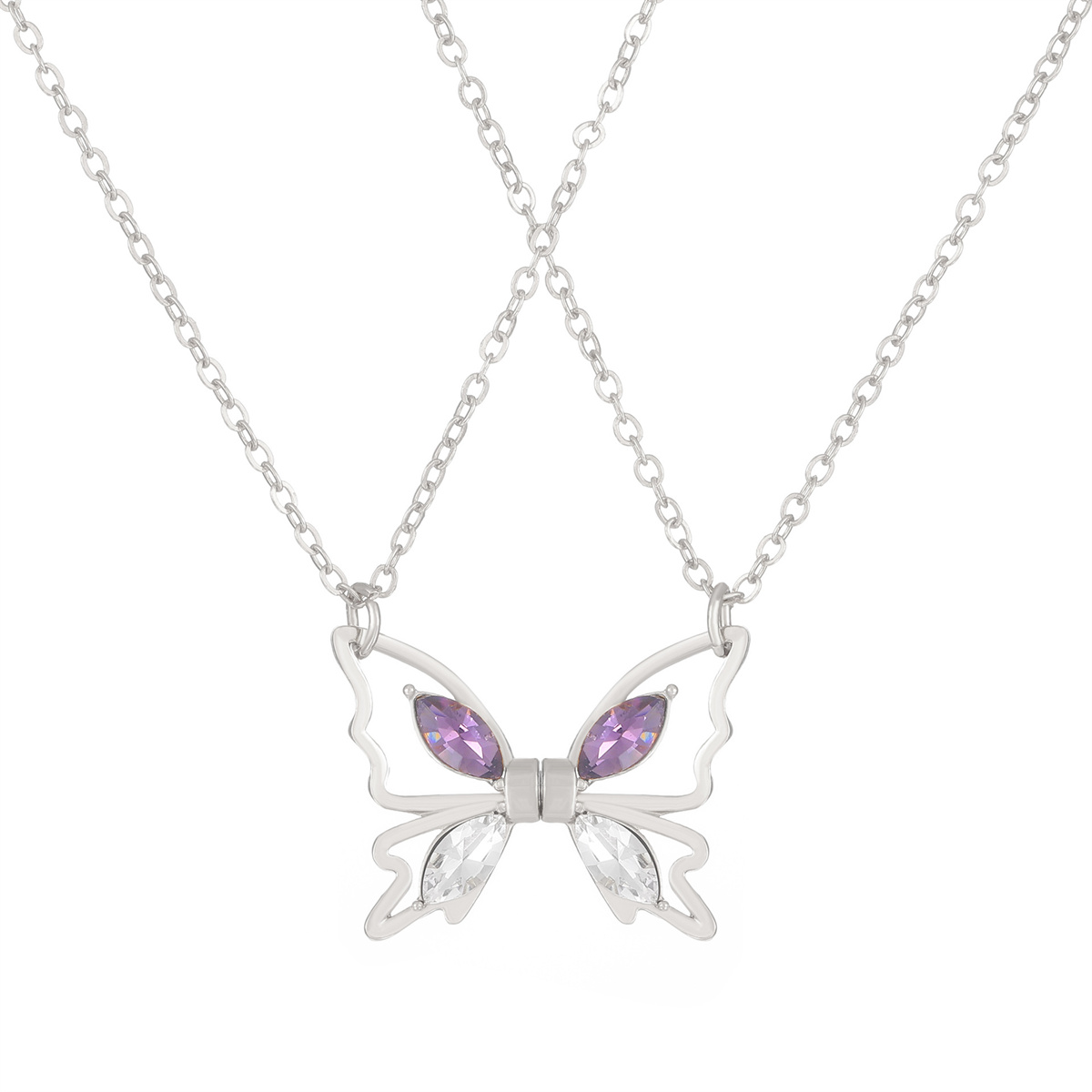 Lover BFF Magnetic Butterfly N - Magnetic Couple Matching Necklaces 评论和价格