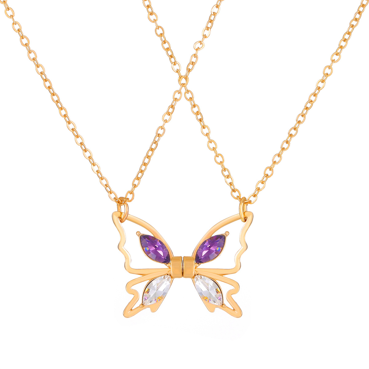 Lover BFF Magnetic Butterfly N - Magnetic Couple Matching Necklaces 评论和价格