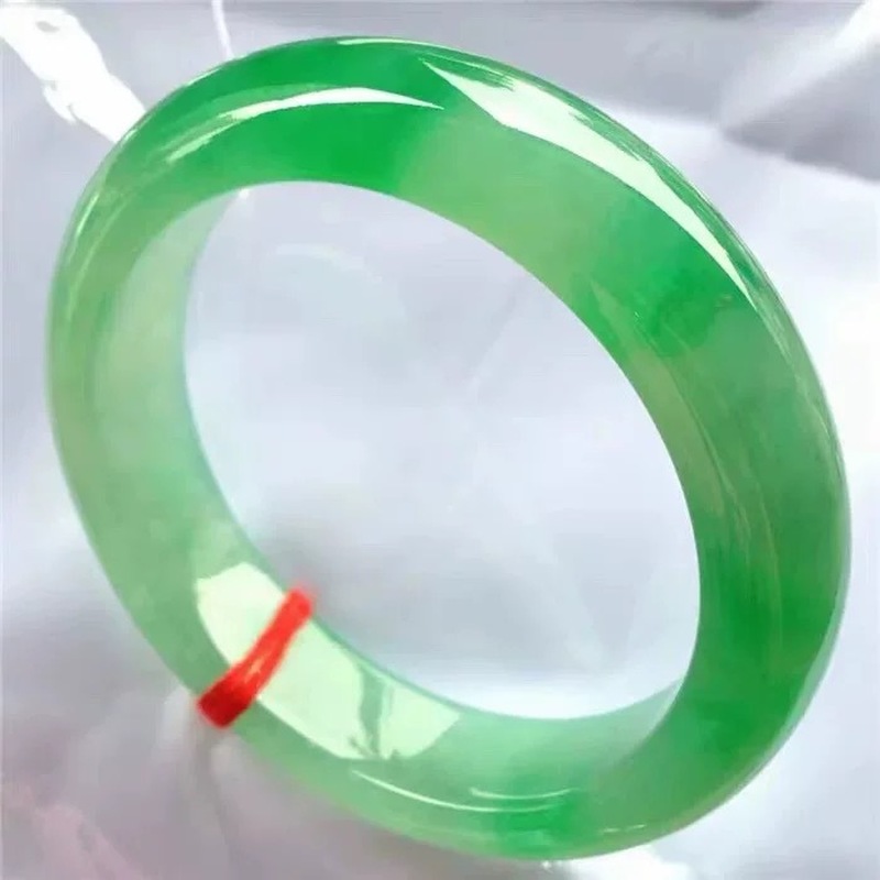 Bright jadeite , with floral p - Bracelets 评论和价格