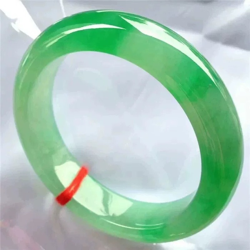 Bright jadeite , with floral p - Bracelets 评论和价格