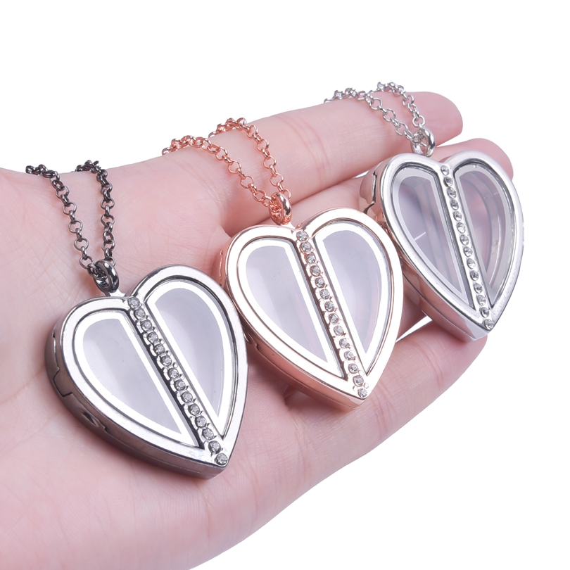 Magnet Heart Locket Necklace F - Heart Locket Necklace Photo 评论和价格