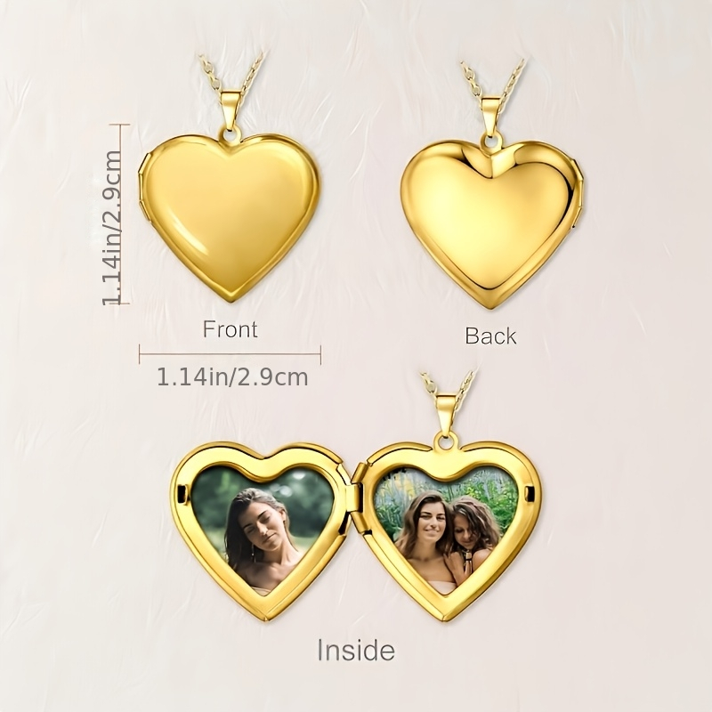 Custom Photo Heart Vintage Loc - Heart Locket Necklace Photo 评论和价格