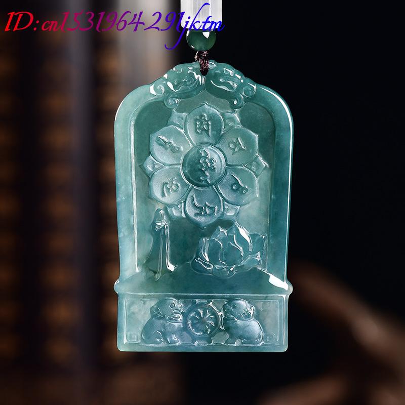 Natural Burmese Jadeite Guanyi - Necklaces 评论和价格