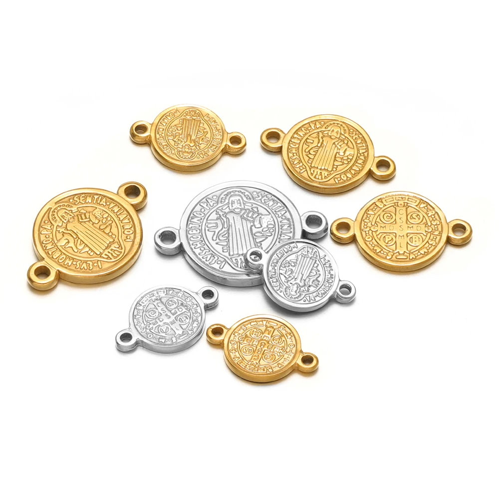 5pcs Stainless Steel Jesus Cro - Cross Pendant Necklace Gold 评论和价格