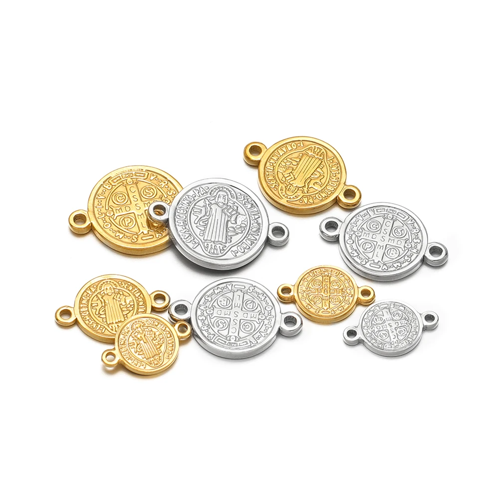 5pcs Stainless Steel Jesus Cro - Cross Pendant Necklace Gold 评论和价格