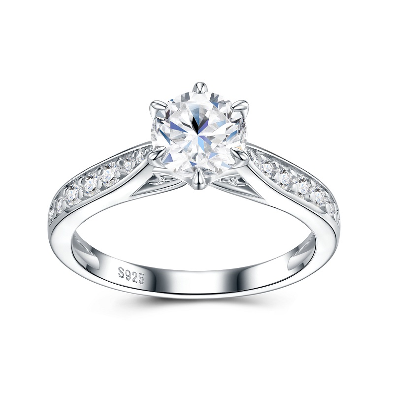 Apaison Luxury D Color 1 Carat - Moissanite Engagement Ring 1 Carat 评论和价格