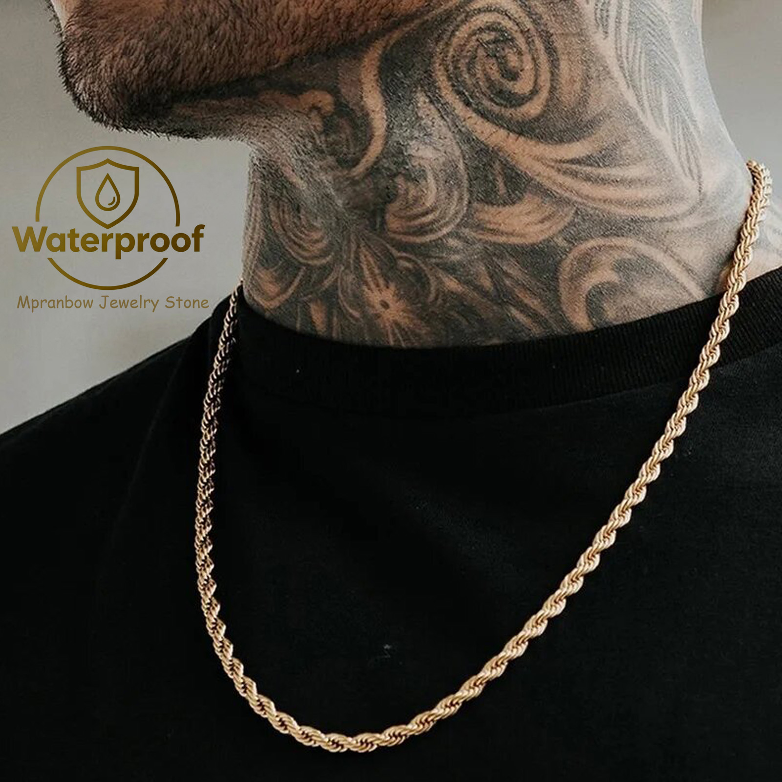 Punk Vintage Rope Chain Neckla - Cuban Link Chain 12Mm 评论和价格