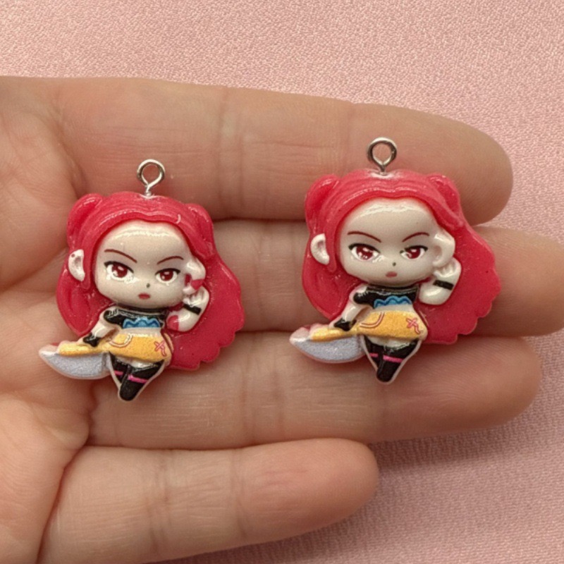 10pcs resin cartoon pendant, D - Earrings 评论和价格