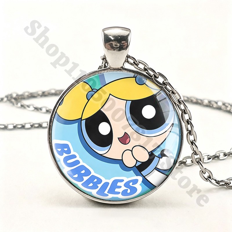 Kawaii The Powerpuffs Girls Cu - Anime Pendant Necklace 评论和价格