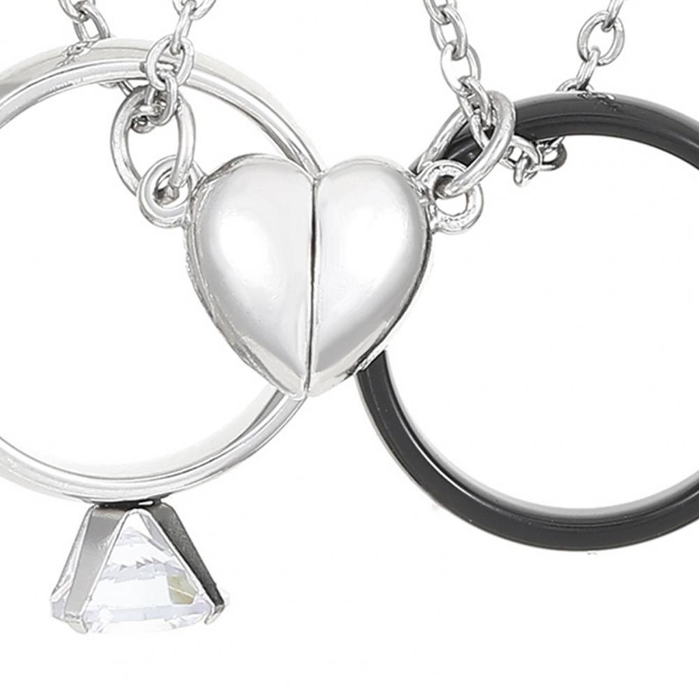 Ring Pendant Necklace Love Mag - Magnetic Couple Matching Necklaces 评论和价格