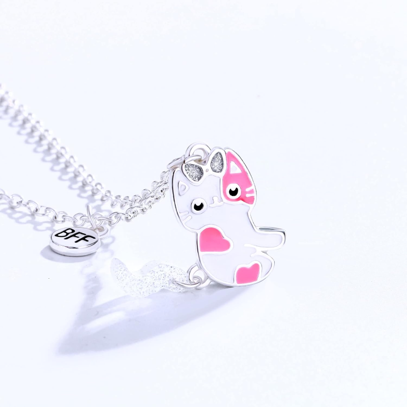 2Pcs Best Friend Pendant Gifts - Magnetic Couple Matching Necklaces 评论和价格