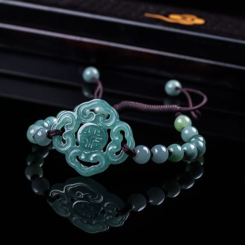 Natural Jadeite A-grade Bracel - Bracelets 评论和价格