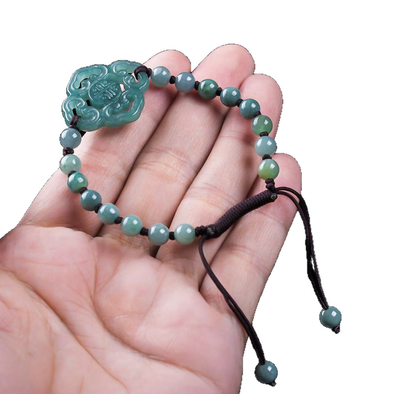 Natural Jadeite A-grade Bracel - Bracelets 评论和价格
